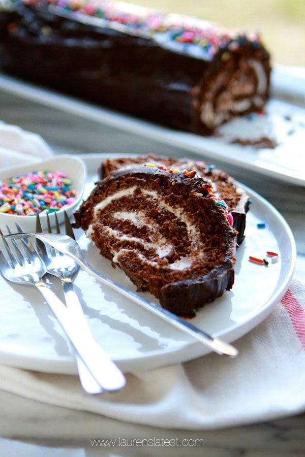 Chocolate Swiss Roll Cake - Lauren's Latest