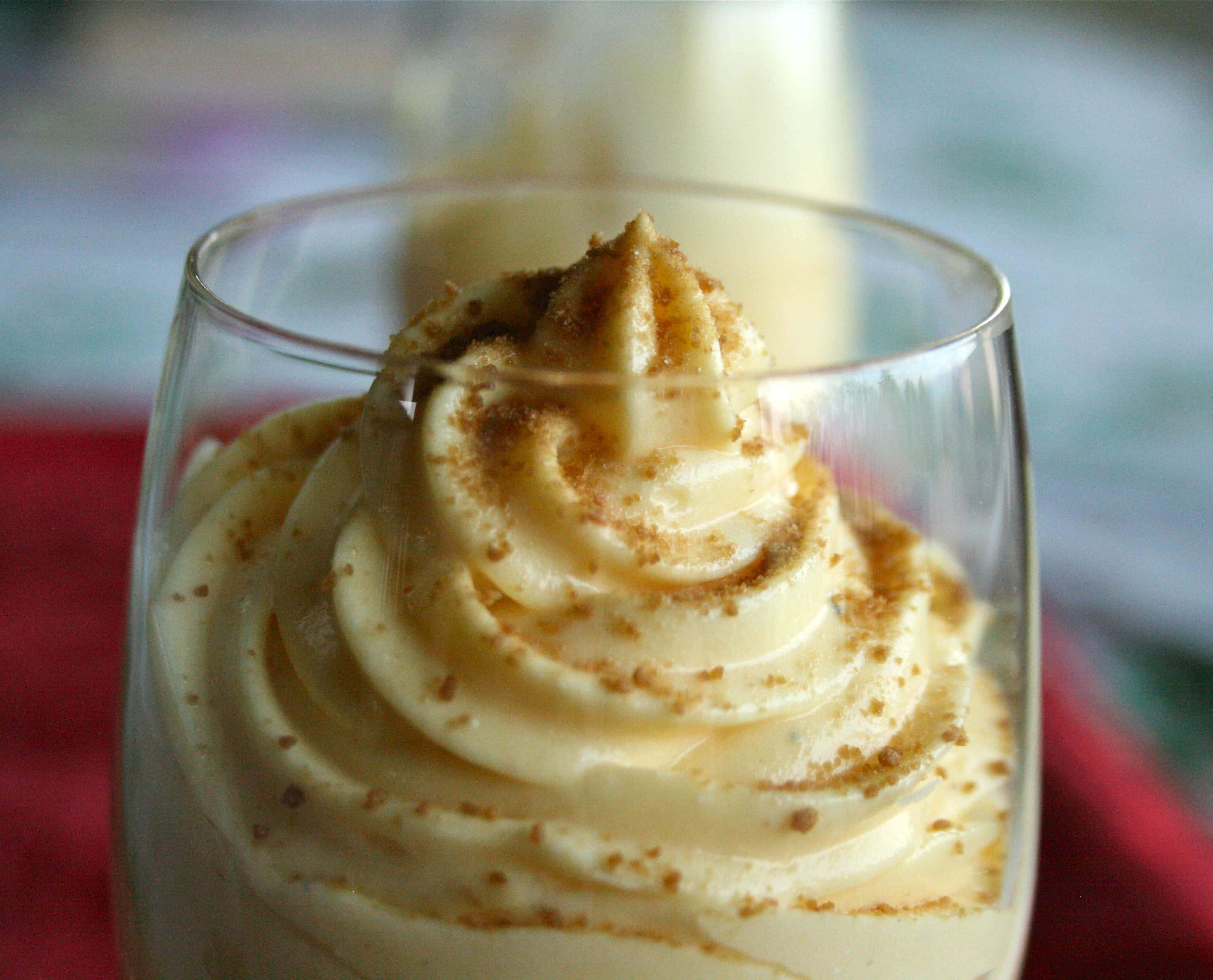  Egg Nog Mousse with Gingersnap Crumbles