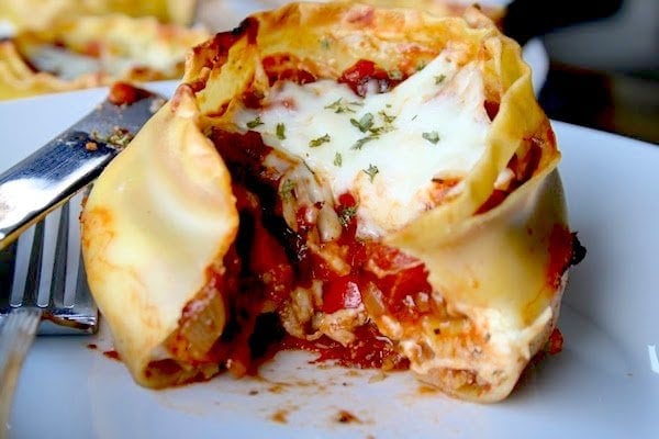 Lasagna Cups...a new way to enjoy lasagna for dinner. Perfect for pasta night!!