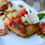 Italian Grilled Chicken with Cucumber Bruschetta