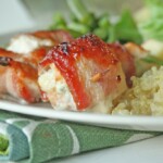 Bacon Wrapped Blue Cheese Stuffed BBQ Chicken Bites