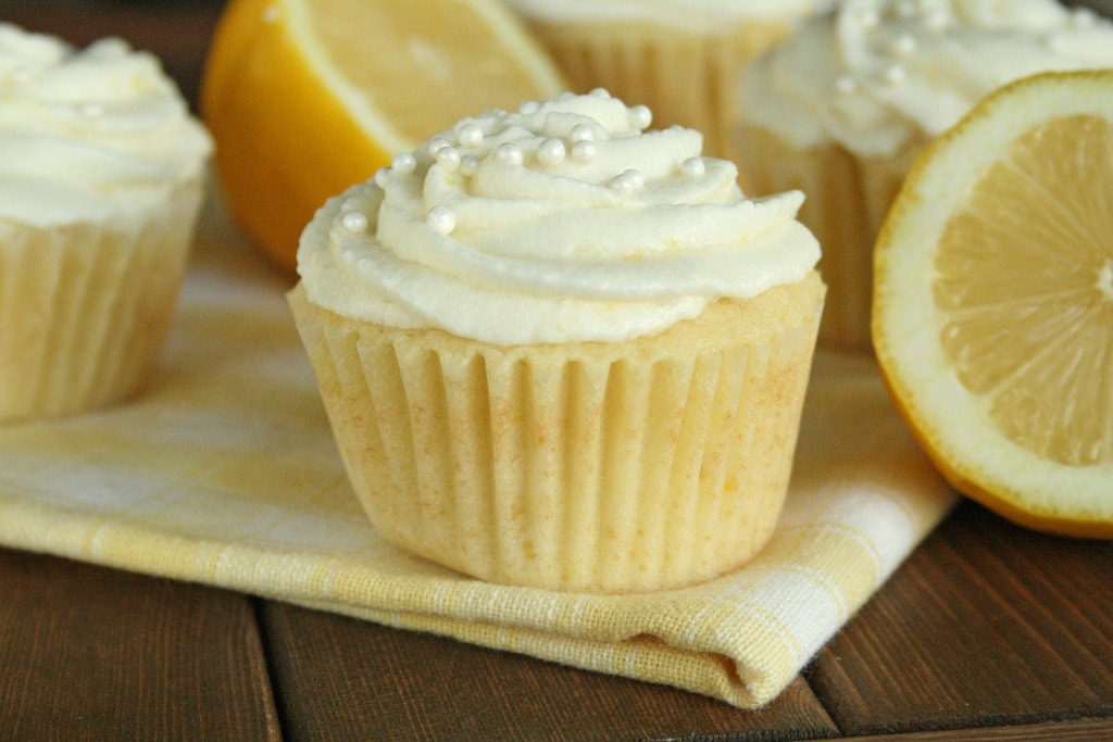 Lemon Cupcakes with Lemon Mousse Frosting