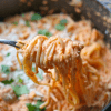 roasted red pepper goat cheese alfredo
