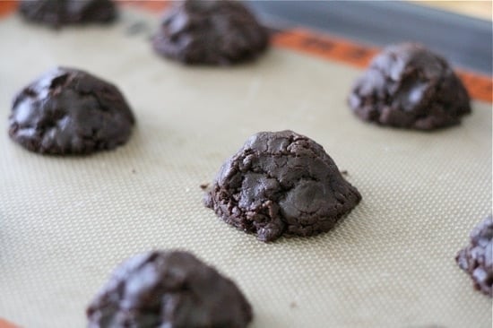 Unbaked Salted Caramel Brownie Cookies