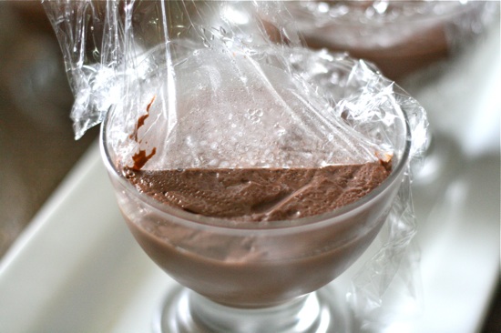 Chilled chocolate pudding