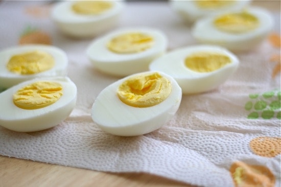 Cut Hard-Boiled Eggs