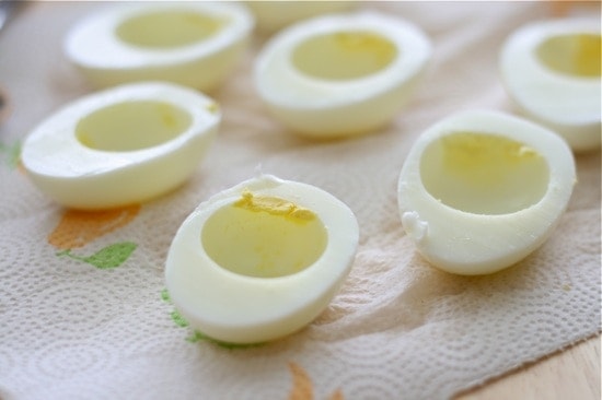Hard-Boiled Eggs without Yolks