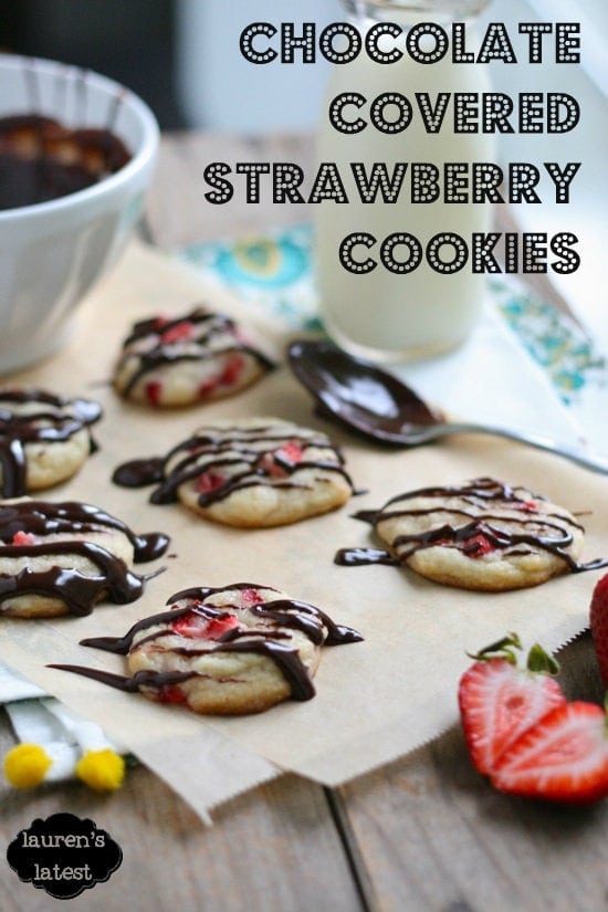 Chocolate Covered Strawberry Cookies