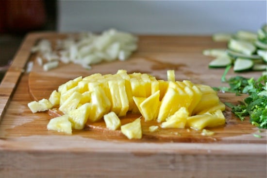 Chopped pineapple