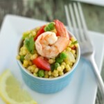 Warm Paella Couscous Salad with Shrimp