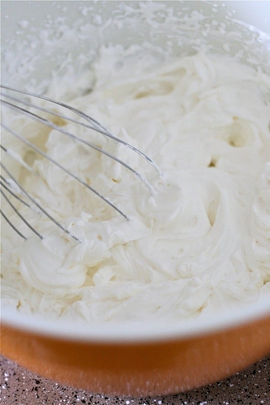 Whipped Cream Mixture in a bowl