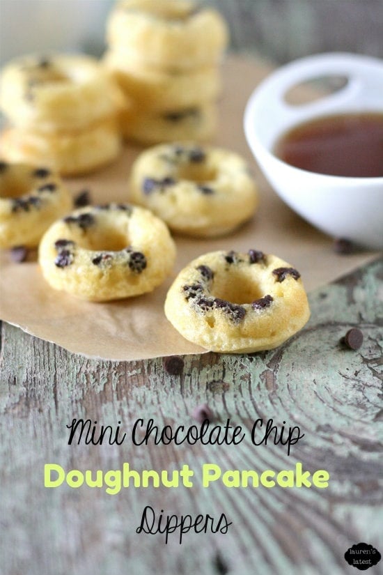 Mini Chocolate Chip Doughnut Pancake Dippers
