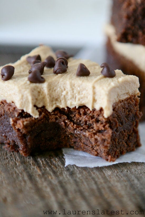 Cookie Butter Brownies with a cookie butter frosting 