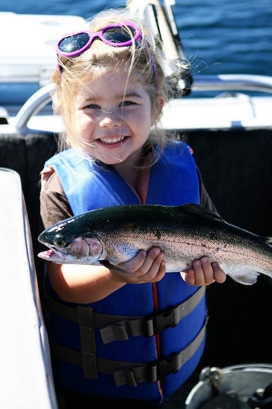 Brooke holding a fish