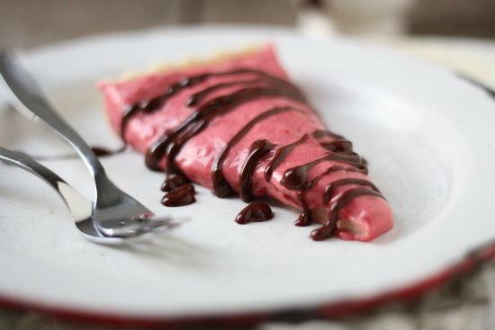 Raspberry Cream Tart with Dark Chocolate Ganache