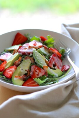 strawberry avocado kale salad