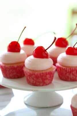 cherry almond vanilla cupcakes