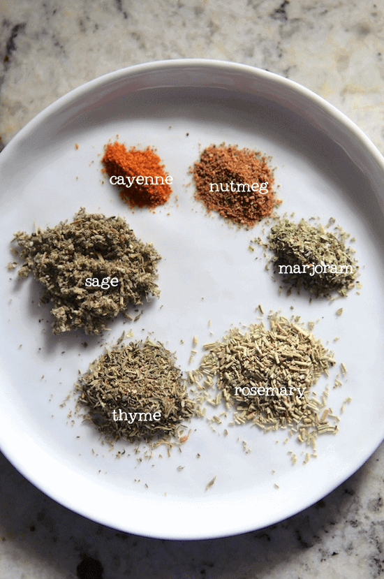spices on plate