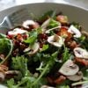 kale pomegranate and bacon salad with warm maple bacon dressing