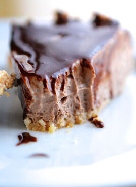 bite out of no bake chocolate cheesecake