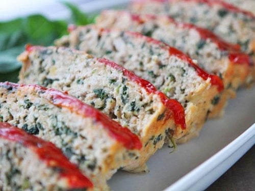 Healthy Turkey Meatloaf {with Spinach & Herbs} - Family Table Treasures