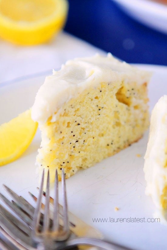 Lemon Poppy Seed Cake With Cream Cheese Frosting Lauren S Latest