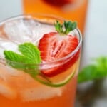 Strawberry Limeade with Mint