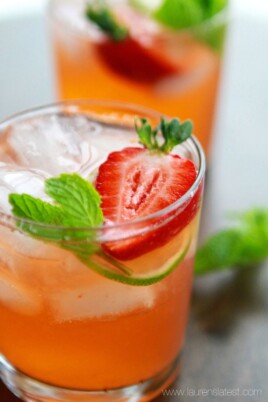 Strawberry Limeade with Mint