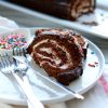 slices of chocolate swiss roll cake