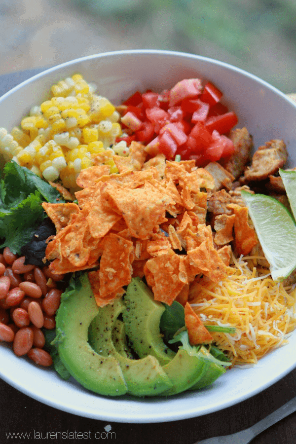 dorito taco salad in a bowl