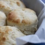 baked biscuits in a skillet