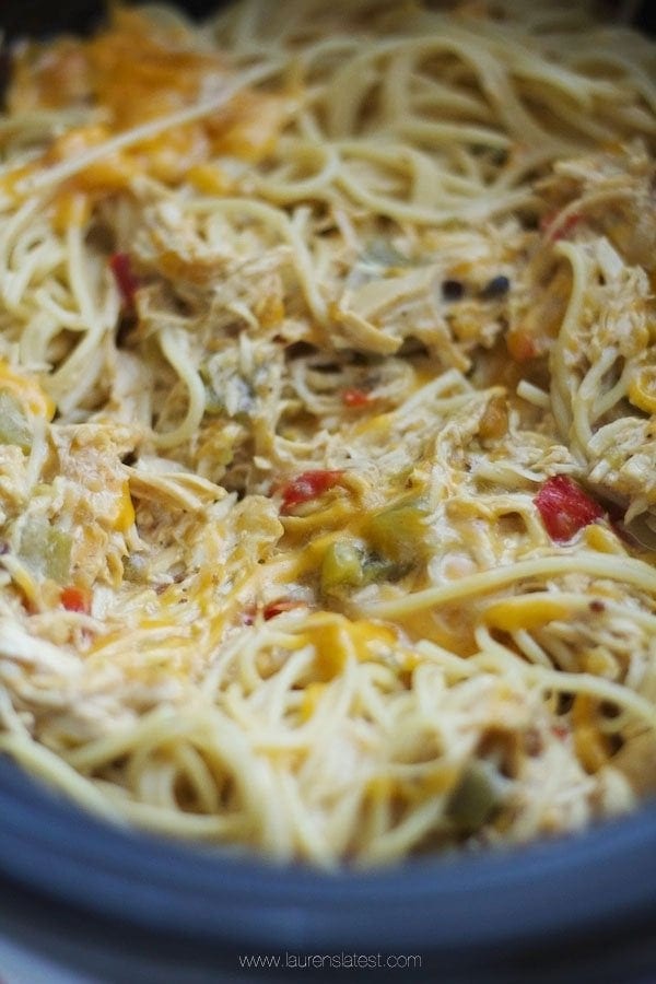Crockpot Chicken Spaghetti Recipe Lauren S Latest