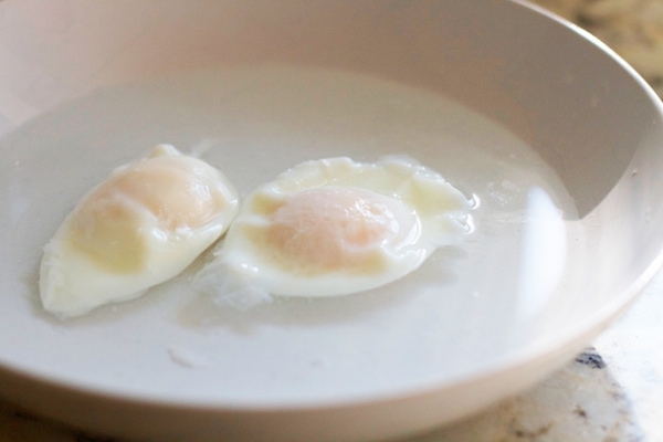 Two poached eggs