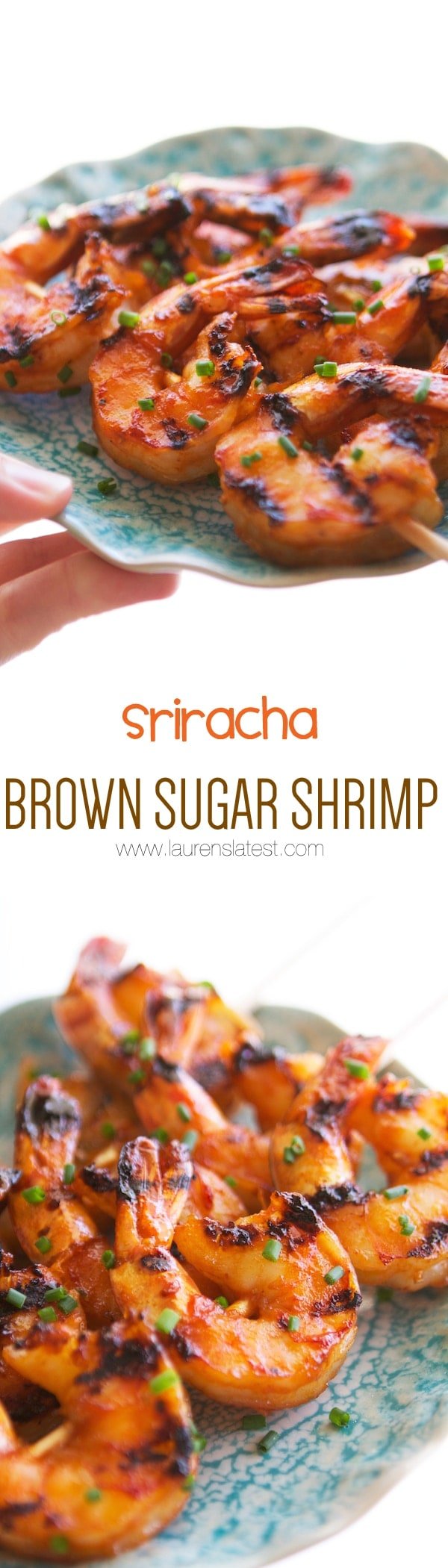 sriracha brown sugar shrimp collage