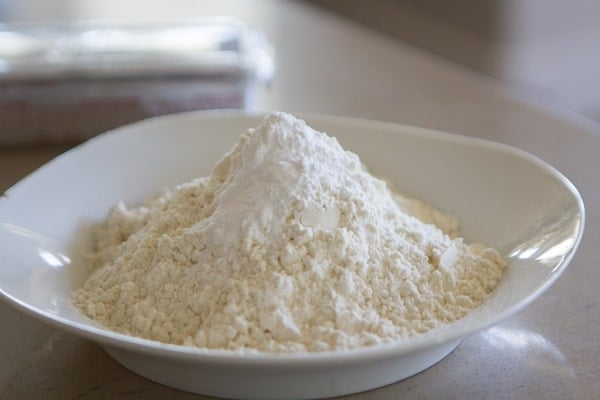 measured flour in bowl