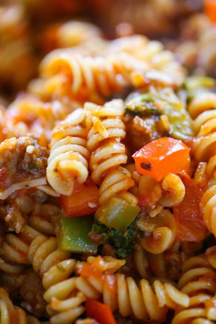 Italian Sausage Pasta with Peppers - Lauren's Latest