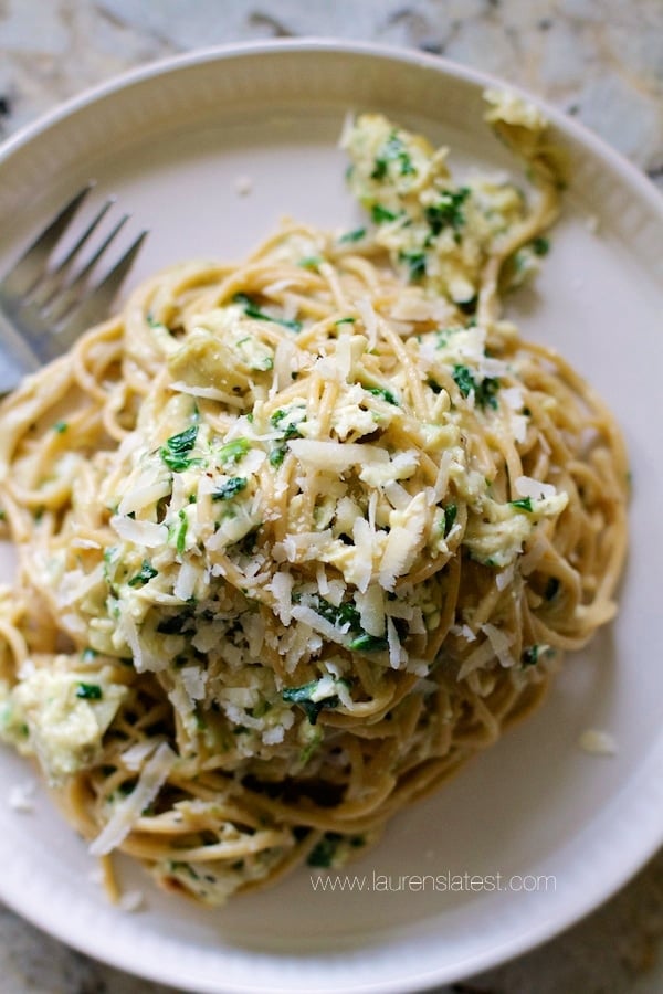 Garlic Chicken and Kale Spaghetti