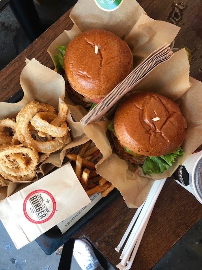 Burgers and fries