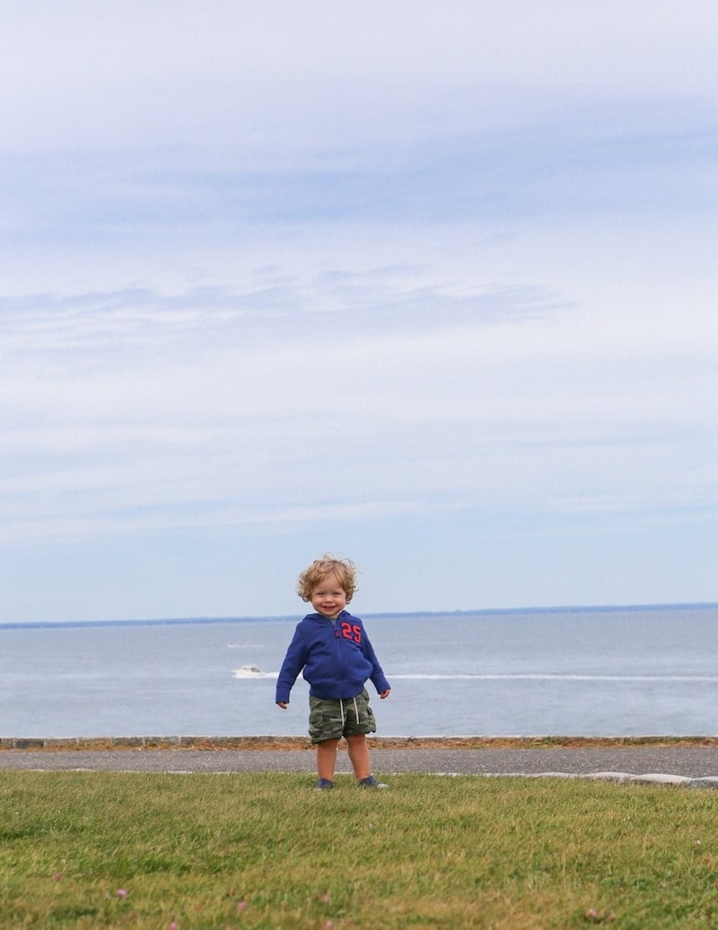 Eddie in front of the ocean