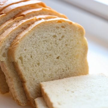 Sliced homemade bread