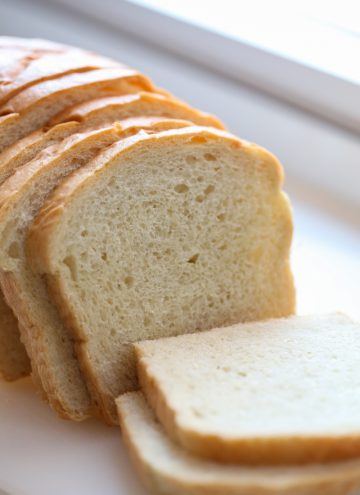 Sliced homemade bread