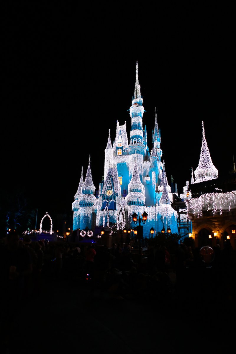 Disney Castle lit up