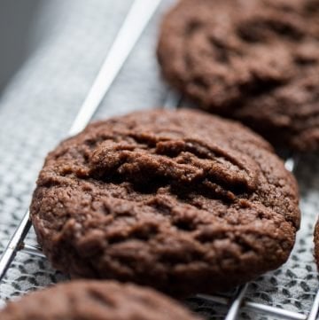 Chocolate Cookies on a cooling wrack