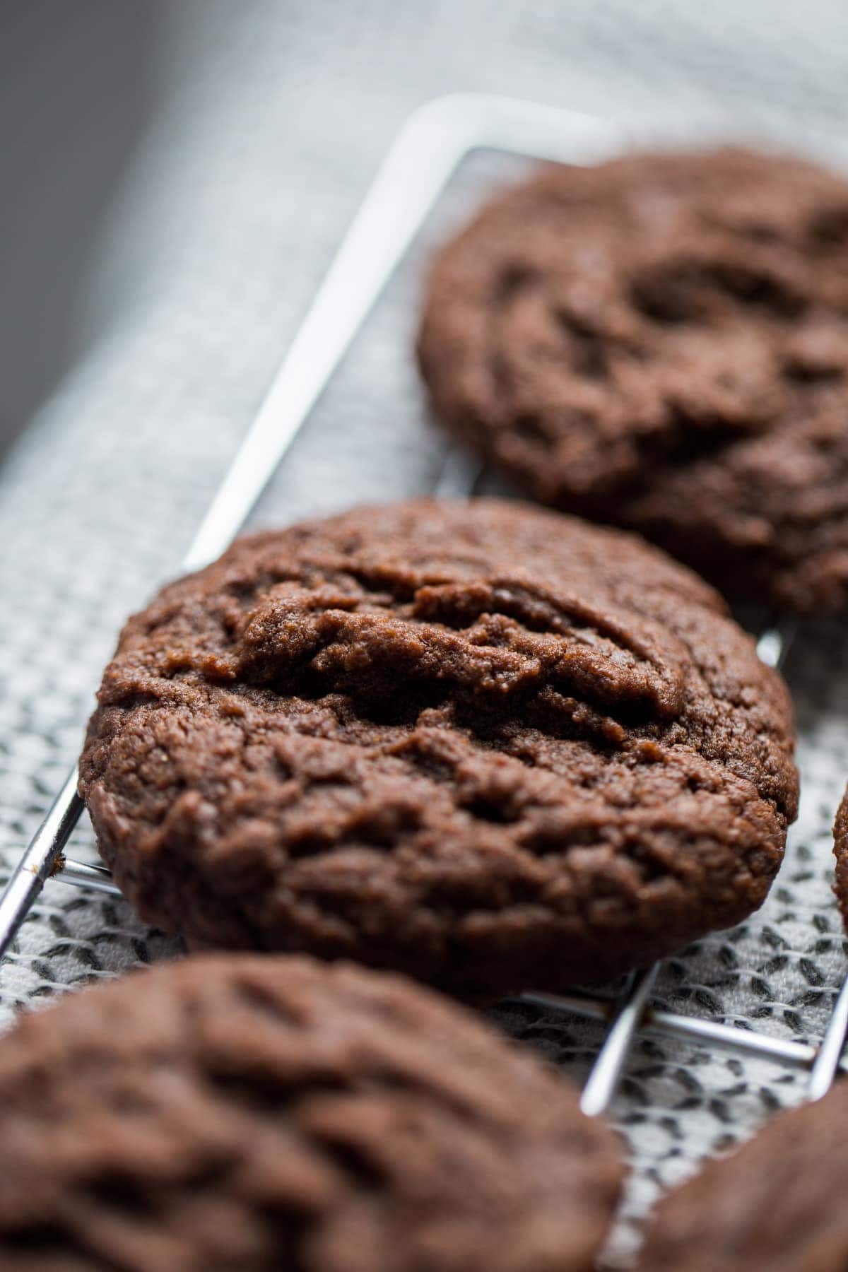 Chocolate Cookies on a cooling wrack