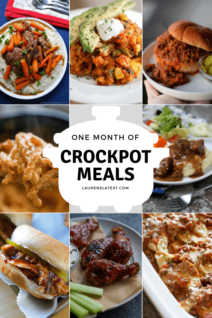 One Month Of Crockpot Meals Lauren S Latest