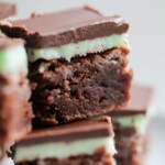A close up of Mint Brownies