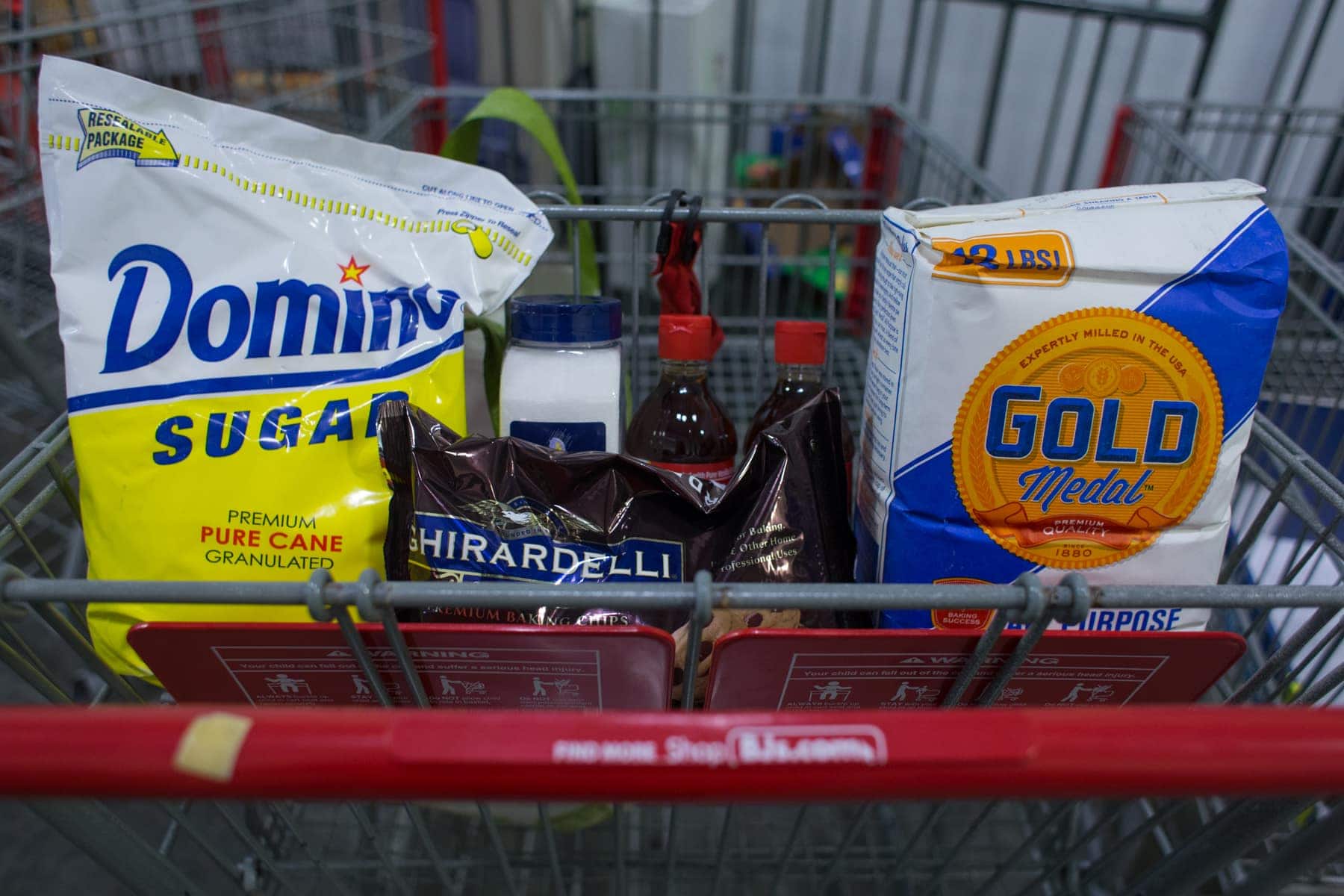 Ingredients in a shopping cart