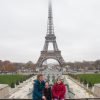 Lauren, Brooke and Blake in front of the Eiffel Tower.