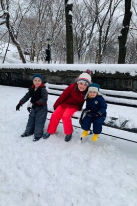 the kids in the snow