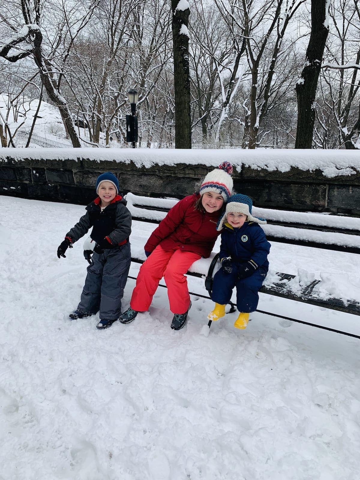 the kids in the snow